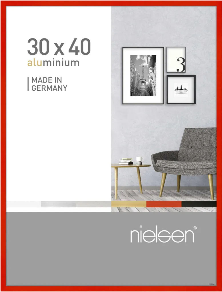Cornice 30x40 Rosso Tornado Pixel Alluminio | Arredo Casa Creativo