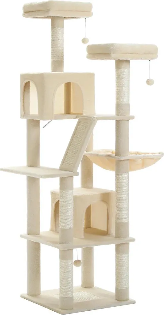 Arbre à chat design avec hamac confortable et structure XL robuste