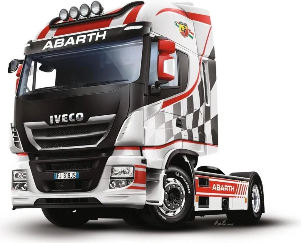 Iveco HI-WY E5 Abarth Italeri 1:24 Maquette avec Châssis et Moteur Détails