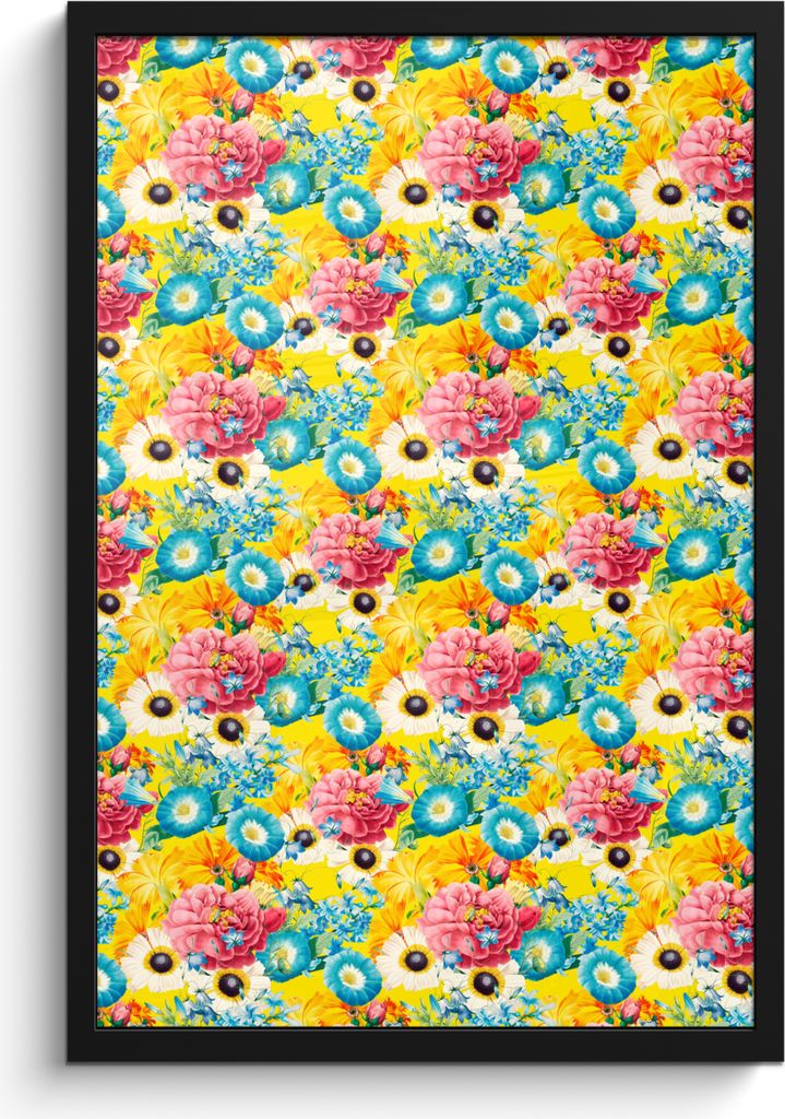 MuchoWow® MuchoWow® Gerahmtes Poster Blumen - Farben - Produktbild 