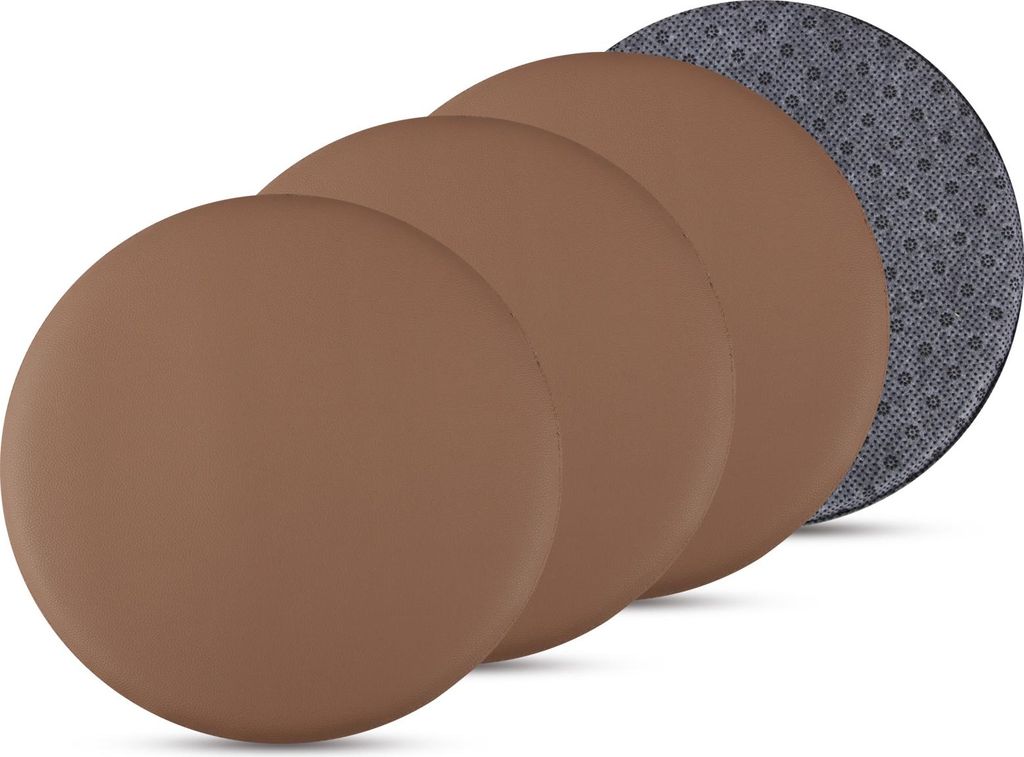 Bestlivings 4-pack vankúše na stoličky hnedé ⌀ 38 cm Obrázok produktu 