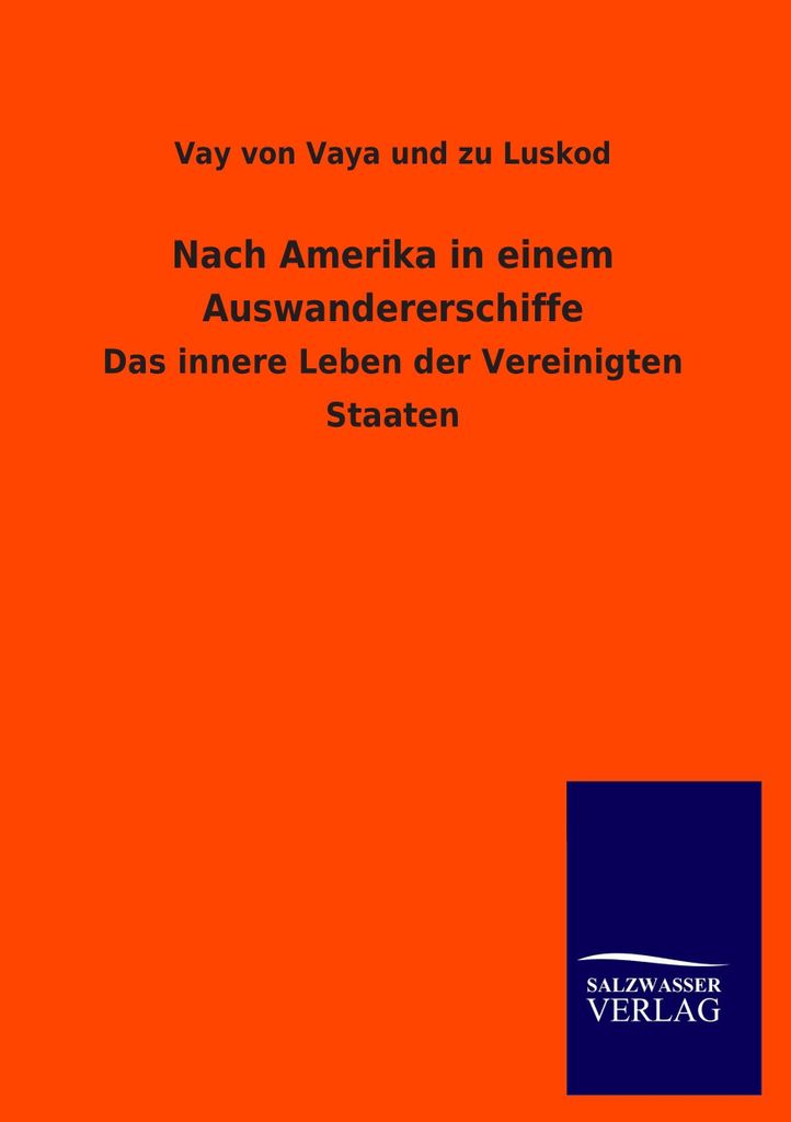 Nach Amerika in einem Auswandererschiffe