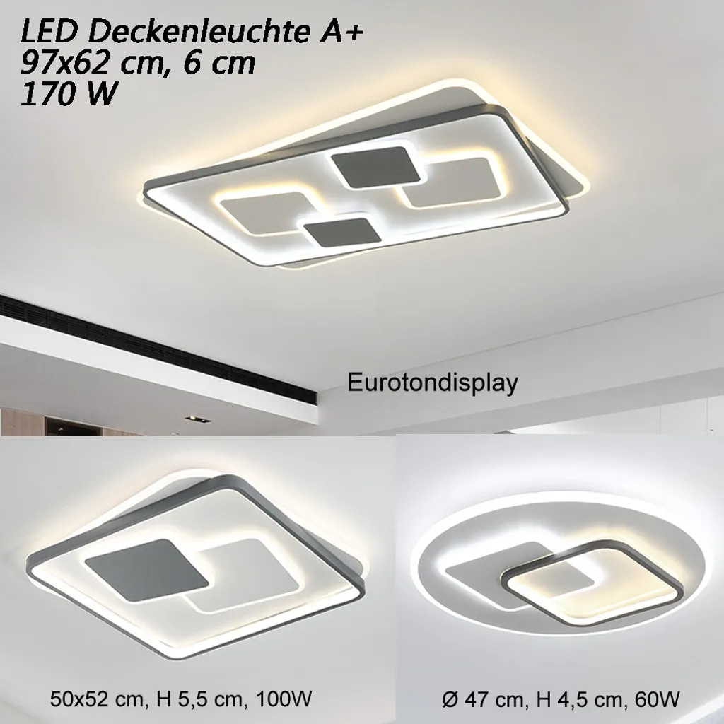 Plafonnier LED Ø 47 cm Télécommande Luminosité et Couleur Réglables - 9