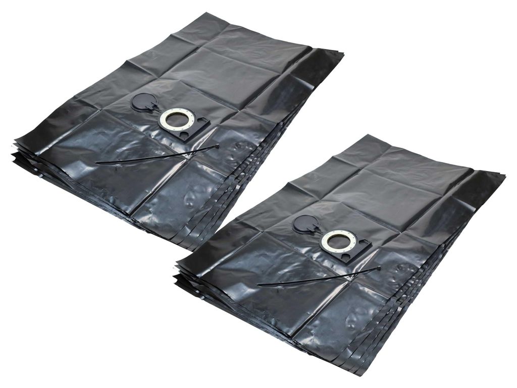 vhbw 10x Entsorgungsbeutel kompatibel mit Starmix IS 25 L M, 25 L H Staubsauger - 34,4cm x 23,5cm Schwarz