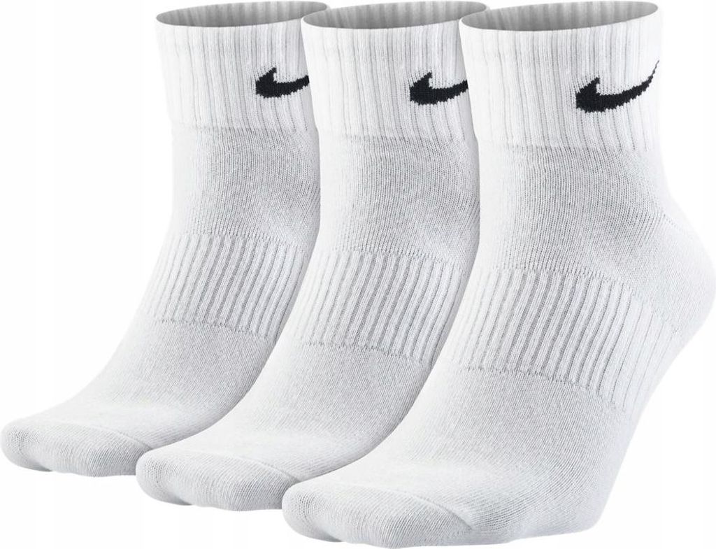 Nike Lightweight Quarter, Klassische Socken, Schwarz, Weiß, Produktbild 