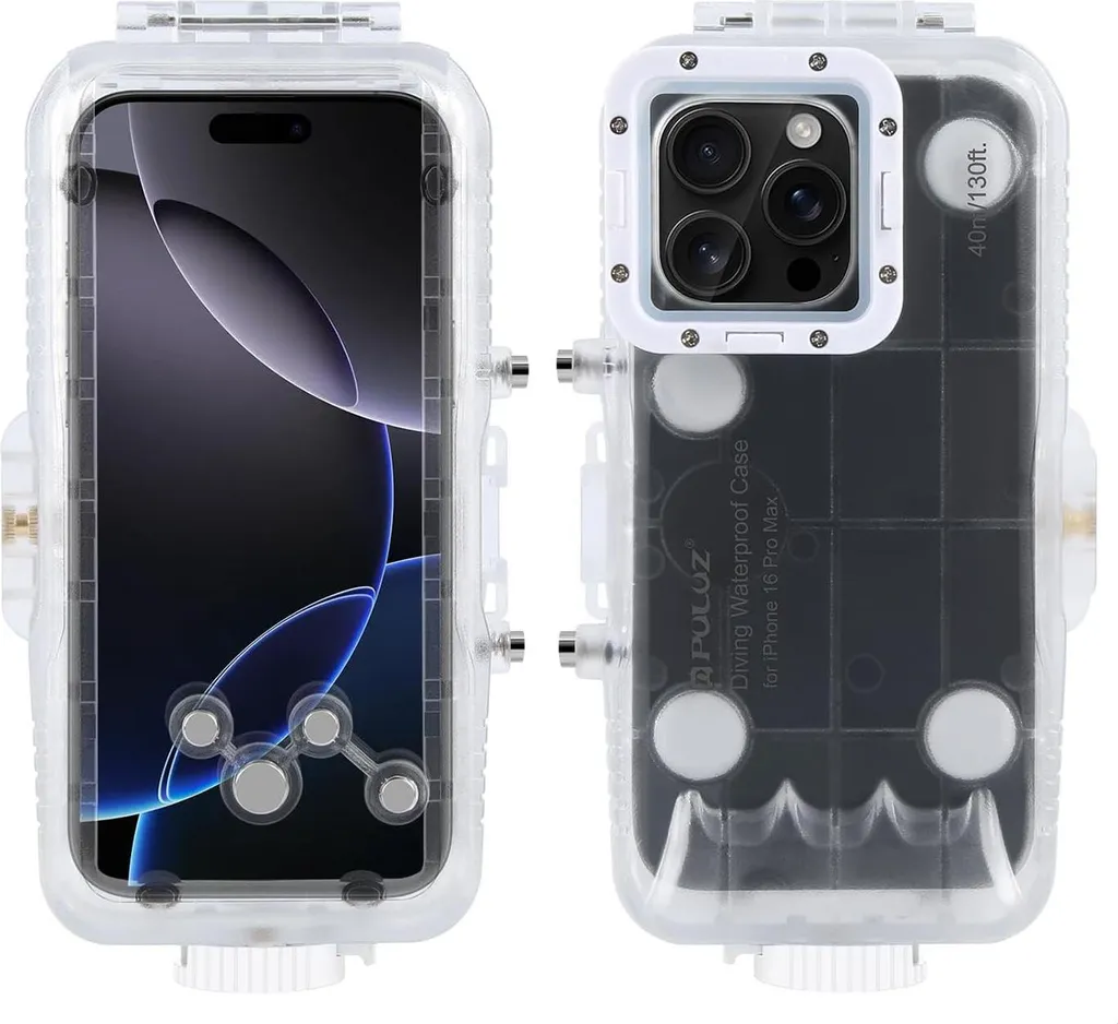 Waterproof case for iPhone 16 Pro Max 40 m PULUZ for diving snorkeling kayaking