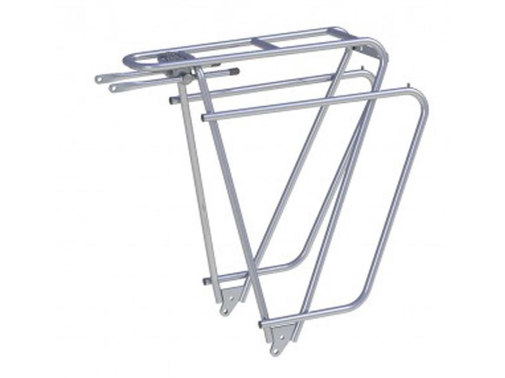 Tubus Gepäckträger LOGO CLASSIC 26-28 Zoll silber - stabiler Fahrrad-Heckträg...