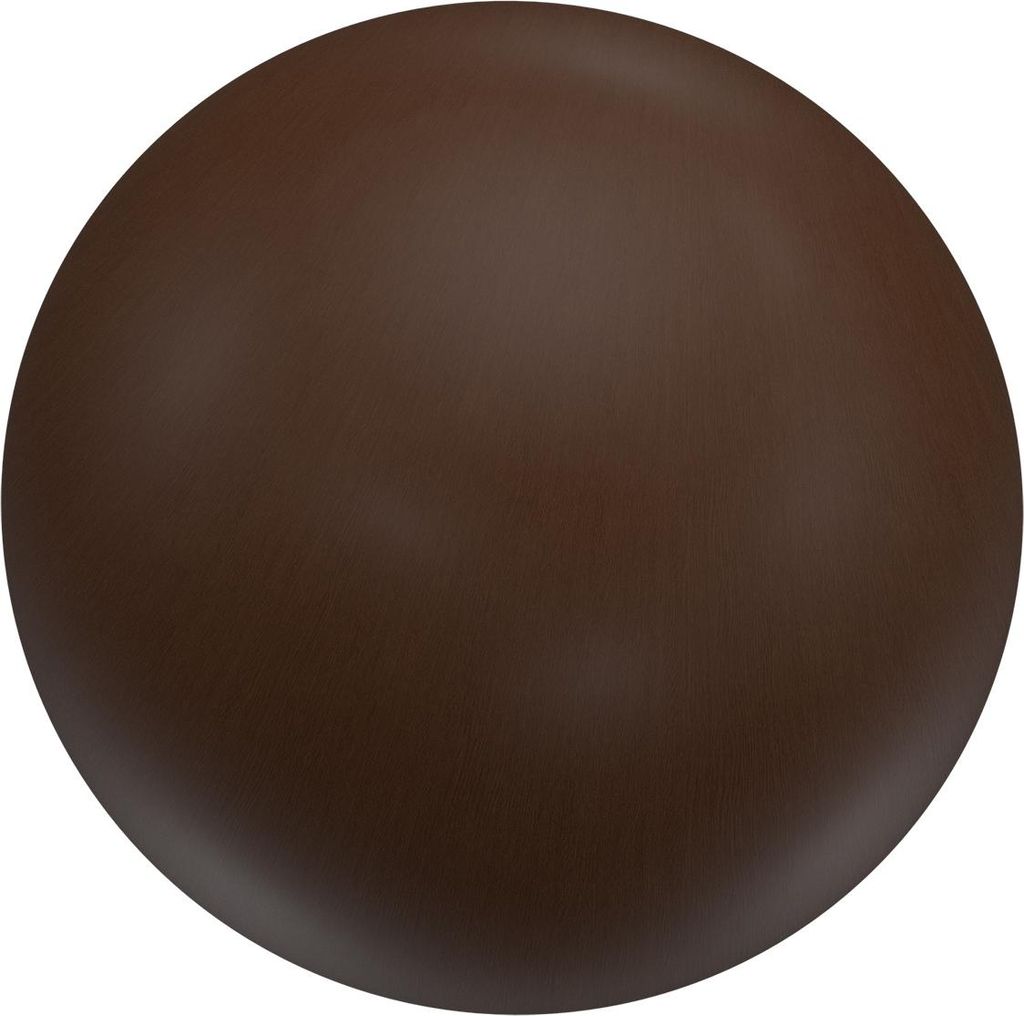 Interdeco Endstücke / Zierabschlüsse für Gardinenstangen mit 16 mm Ø Nussbaum, Typ Geo (Kugel), Pack. 2 Stück