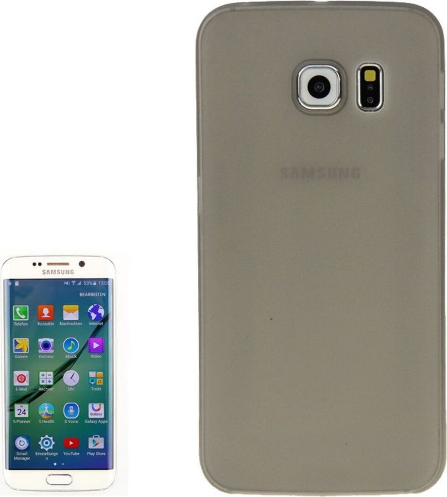 Schutzhülle Case Ultra Dünn 0,3mm für Handy Samsung Galaxy S6 Edge Grau