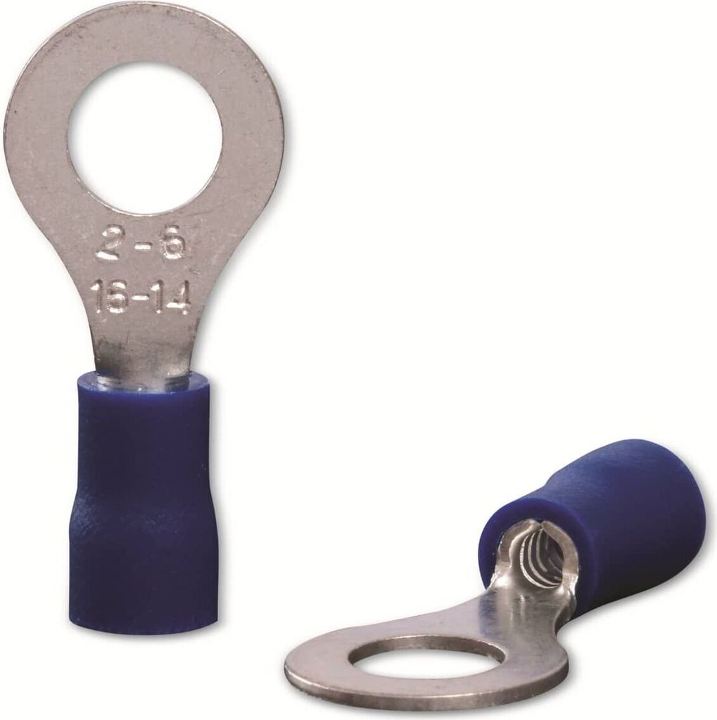 Quadrios 22C448 Ringkabelschuh Querschnitt (max.)=2.5 mm² Loch-Ø=6.5 mm Teilisoliert Blau 1 Set (22C448)