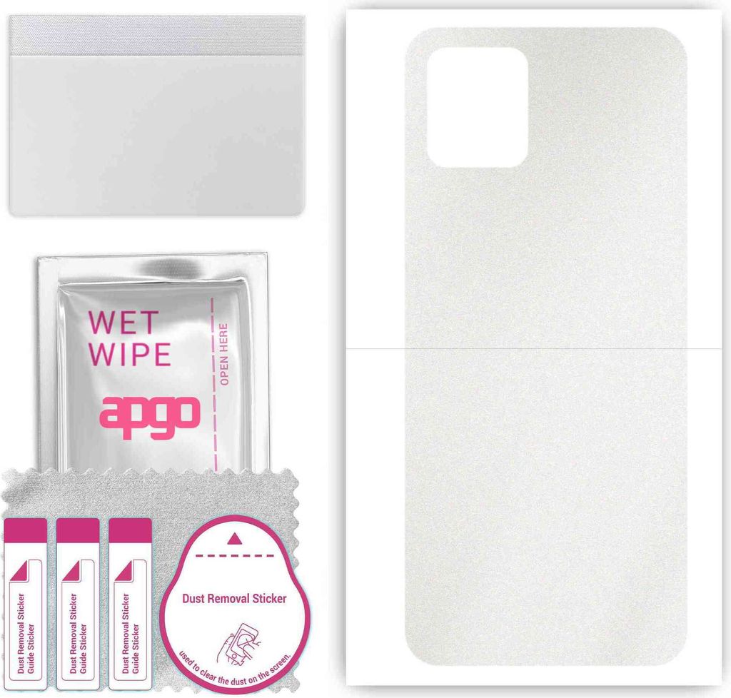 apgo Rückseite Schutzfolie, Skin, kompatibel mit Vivo S9 2021, Hinten Displayschutzfolie aus Vinylfolie, kratzfest, einfache Montage - Matt Transp...