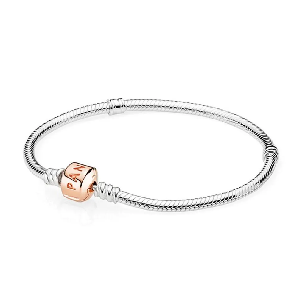 Bracelet Moments Pandora Rose 580702 en Argent - Maille Serpent 20 cm