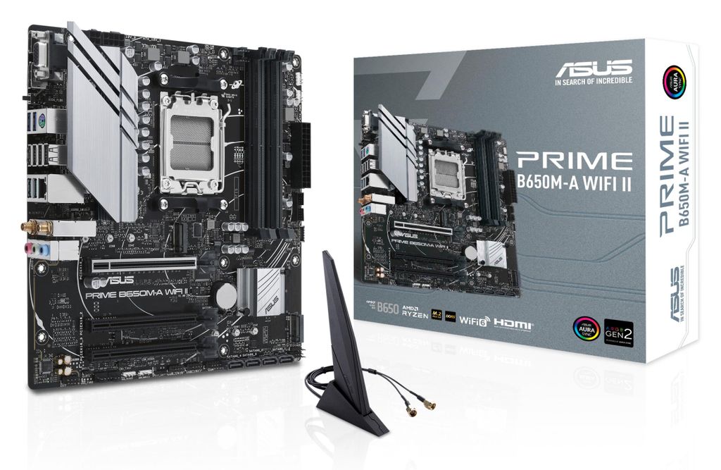Motherboard - ASUS - PRIME B650M-A WIFI II - AMD B650 - AM5 Productafbeelding 