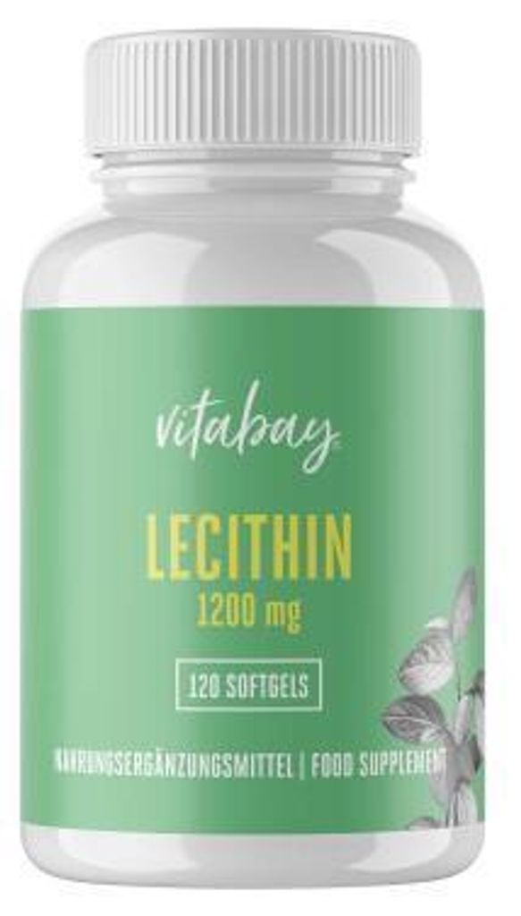 Lecithin 1200 mg Sojalecithin+Vit.E vegan Weichk. 120 St Produktbild 