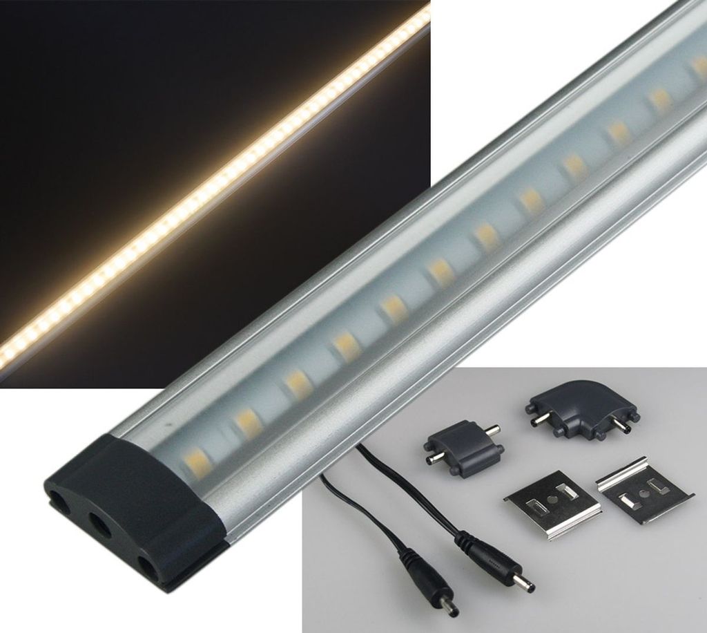 ChiliTec 21301 LED Unterbauleuchte "CT-FL80" 80cm 667lm, 6W, 3000K / warmweiß