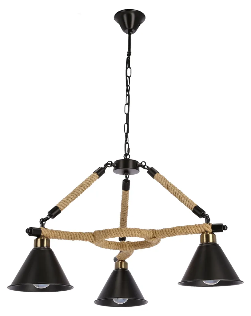 Suspension Negru Candellux 3xE27 : Éclairage Puissant Salon et Séjour
