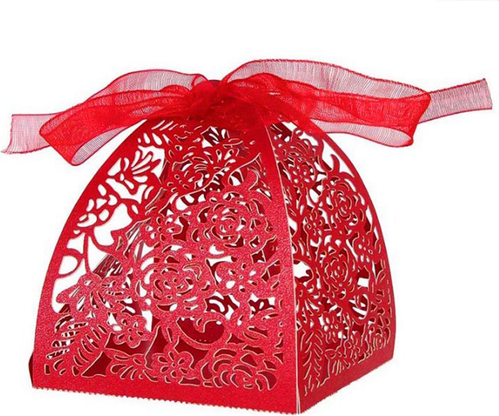 50 Pack Laser Cut Rosen Hochzeit Gunst Boxen, Mini Geschenk-Boxen Für Bridal Shower Jahrestag Geburtstag Party Hochzeit Gunst