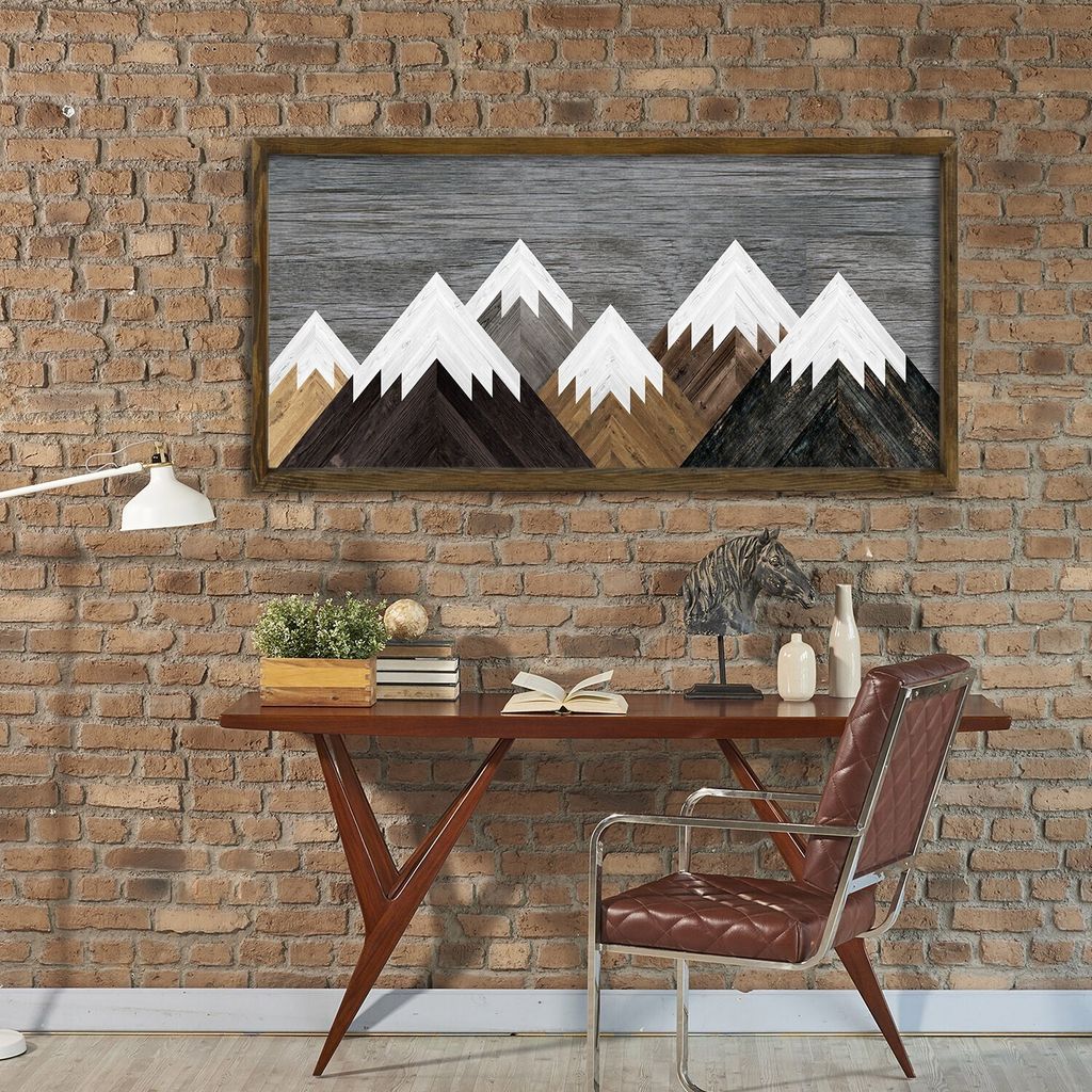Wallity, Almıla- EVL4735, Bunt, Leinwandbilder, 60 x 120 cm, Gemälde: 100% MDF (Dicke: 3mm)