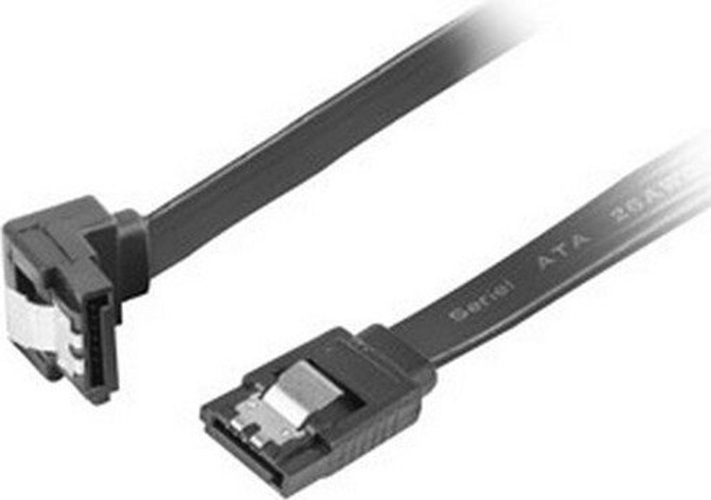 Lanberg Sata Lll 6gb/s 90o Internes Pc-kabel 30 Cm Schwarz Schwarz One Size