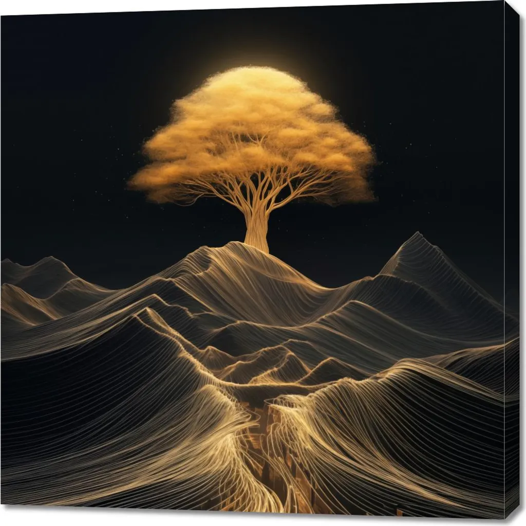 Image Arbre énergétique 90x90 cm - Créer une Ambiance de Bien-être