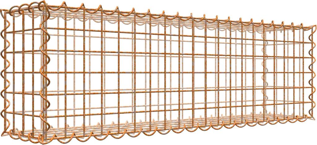 Rostige Gabione 100 cm x 30 cm x 20 cm (L x H x T), Produktbild 