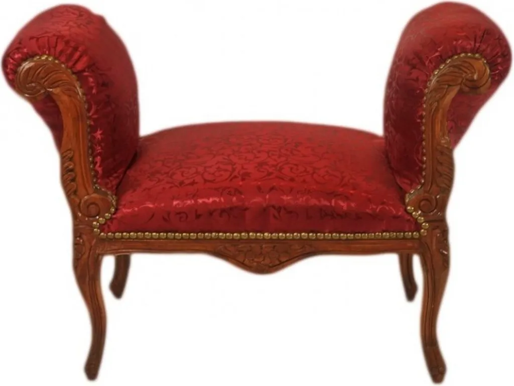 Tabouret baroque bordeaux confortable pour sublimer un salon terne
