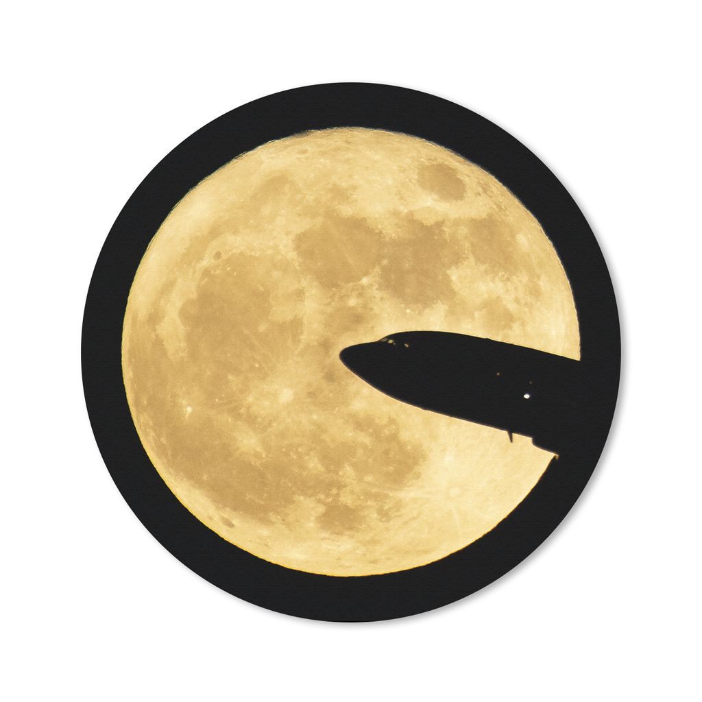 MuchoWow Mauspad Mousepad Mond - Flugzeug - NASA 50x50 cm - Mousepads - Maus Mat - Pad - Mausunterlage - Vinyl
