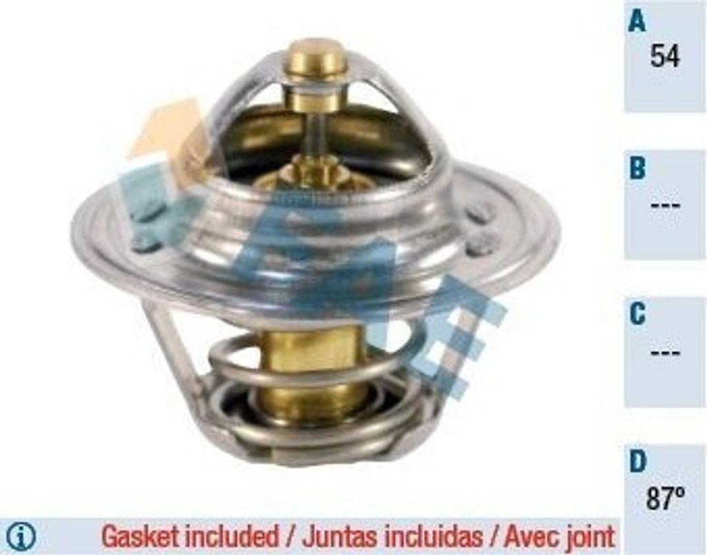 FAE Thermostat Kühlmittel 87°C für VW Golf IV Schrägheck (1J1) GOLF VI (5K1) Golf V Schrägheck (1K1) POLO (9N) TOURAN (1T1, 1T2) Passat Varian...