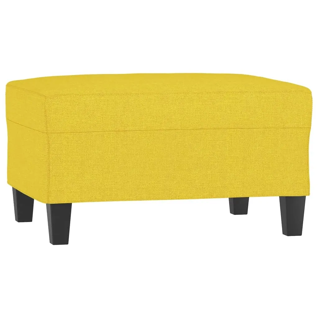 SYFAX™ Pouf Poggiapiedi Giallo Chiaro 70x55x41 cm | Tessuto Lavabile