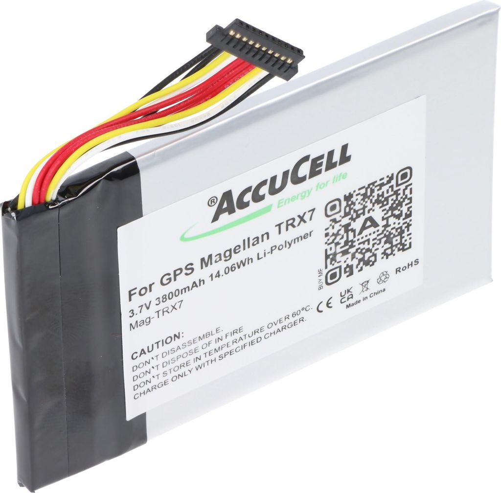 AKKU 3.7V 3.800mAh 14.06Wh Li-Polymer N496 für GPS Magellan TRX7, 93 x 58,6 x 4,9mm