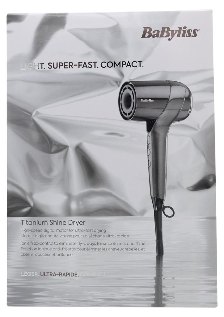 BaByliss Titanium Shine D6200DE, Cyfrowy, Stal, 2,2 m, Zdjęcie produktu 