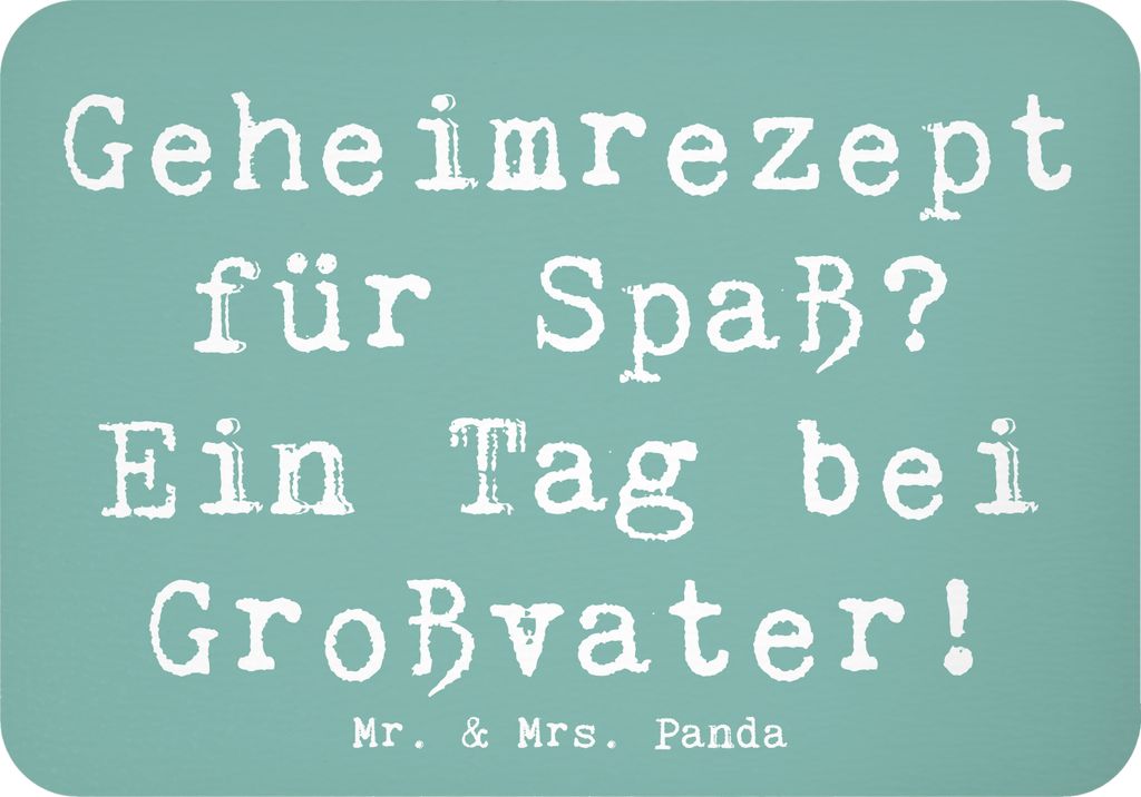 Mr. & Mrs. Panda magnet Spruch Tag bei Großvater - Meeresbrise - Geschenk, Kühlschrankmagnet, Notizhalter, Pinnwandmagnet, für, haftmagnet, Spa...