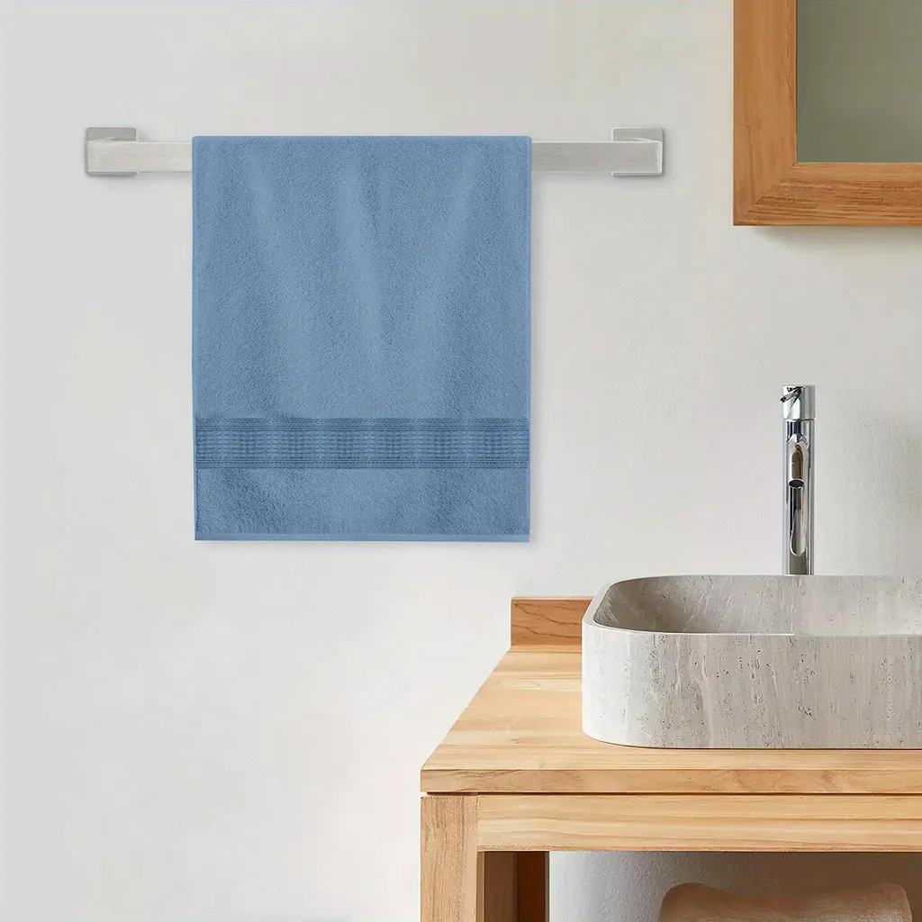 Set accessoires salle de bain carré inox - Kit 5 pièces mural 60 cm gris