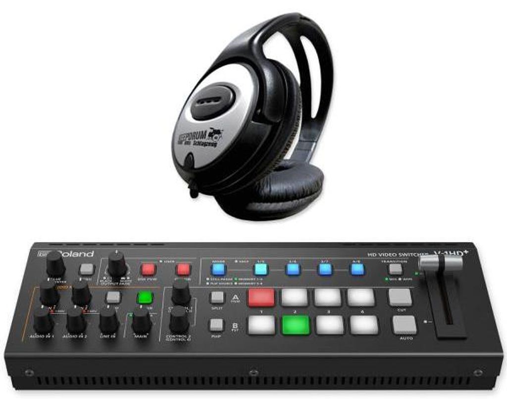 Roland Video Switcher V-1HD+ HD Plus mit Kopfhörer
