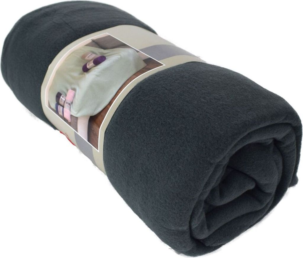 Decke Fleecedecke 130x170cm Polarfleece 14 versch. Unifarben Wohndecke
