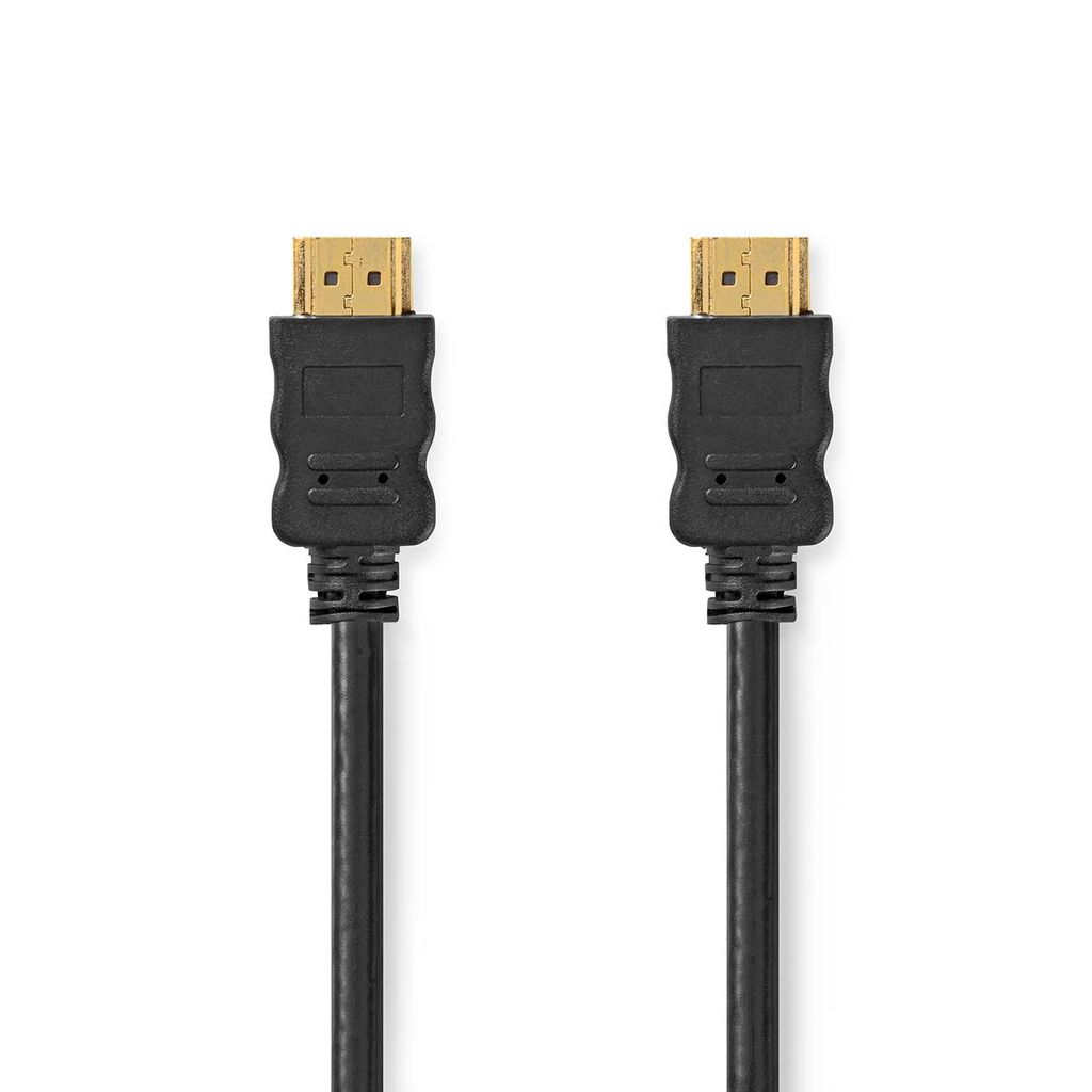 Nedis High Speed HDMI Kabel mit Ethernet - HDMI Stecker - HDMI Stecker - 4K@60Hz - ARC - 18 Gbps - 1.50 m - Rund - PVC - Schwarz - Box