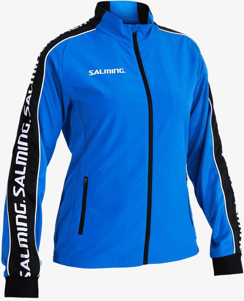 Salming Delta Jacket Damen Jacke Sportjacke Trainingsjacke blau/schwarz/weiß 1198726-0303, Größe:L