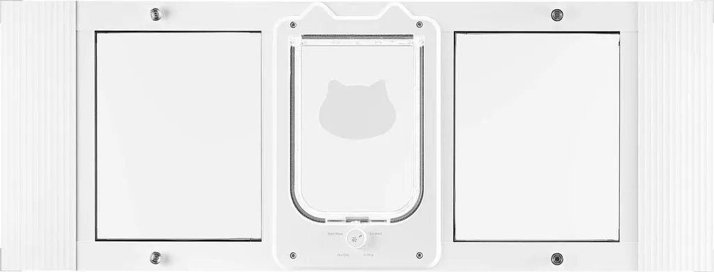 Porte d'accès pour chat pour fenêtre coulissante en verre transparent