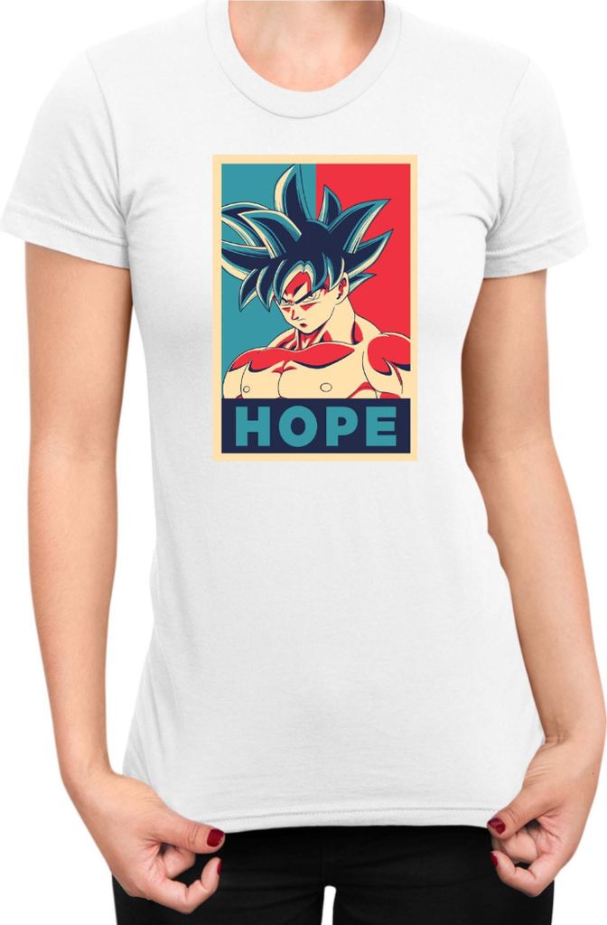 Damen T-Shirt Dragon Anime Manga Ball Z Goku 32, Lady 2XL / Weiß