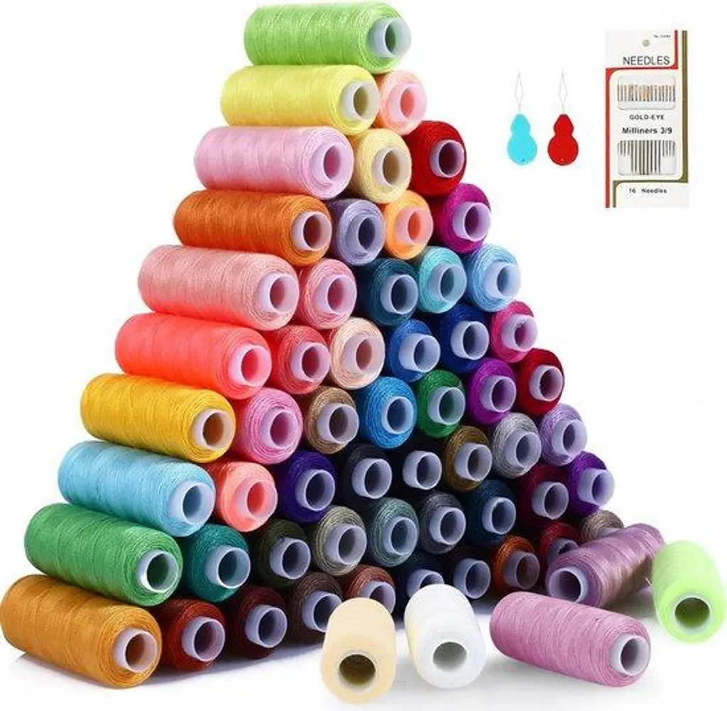 Fils à coudre résistants 228m en polyester avec enrouleurs d'aiguilles