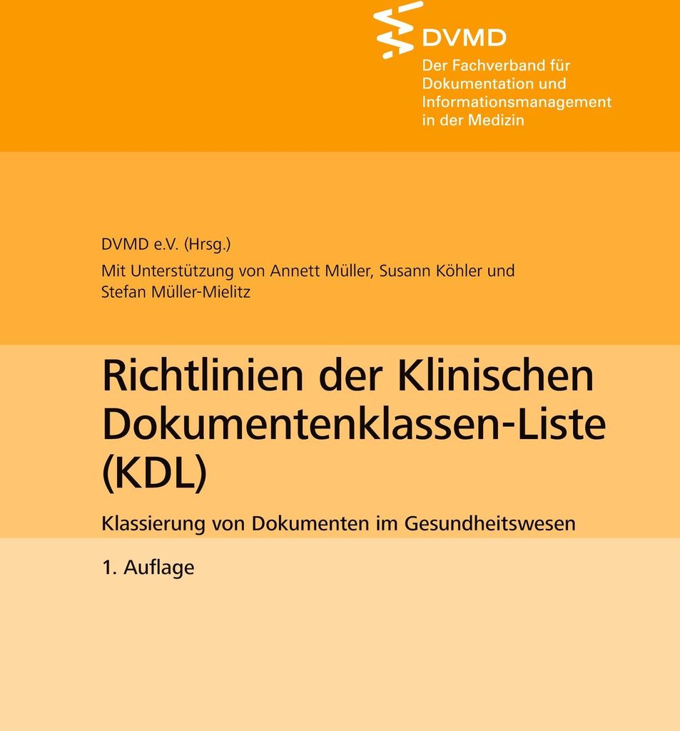 Richtlinien der Klinischen Dokumentenklassen-Liste (KDL)