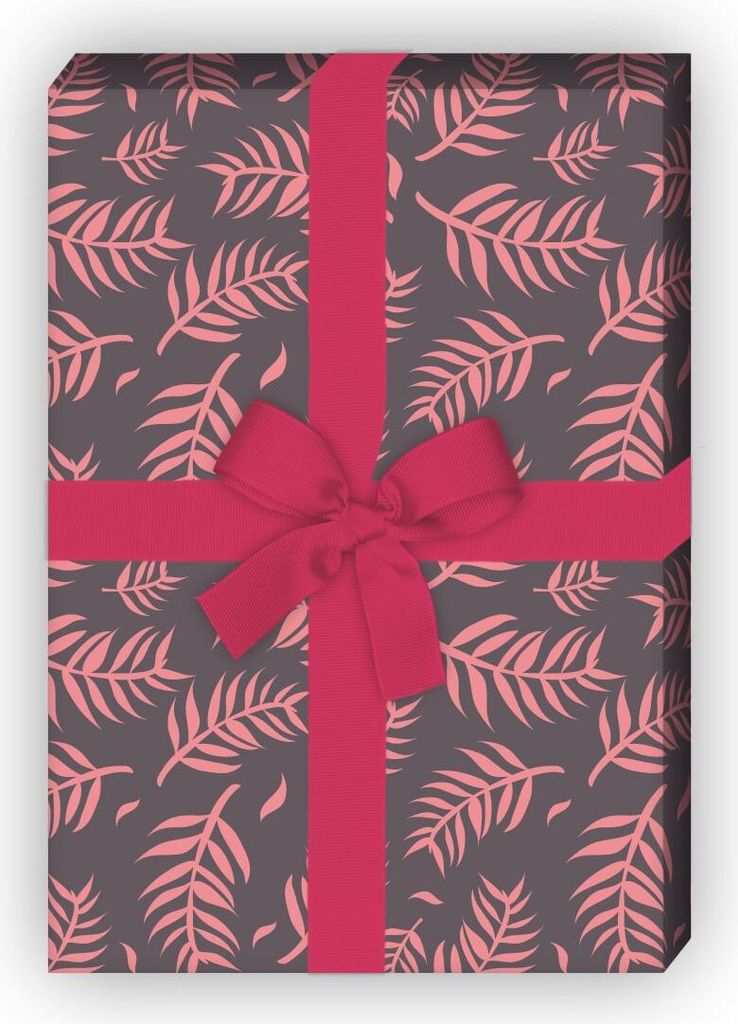Schönes Geschenkpapier mit Palmen Zweigen, rosa - G8371, 32 Produktbild 
