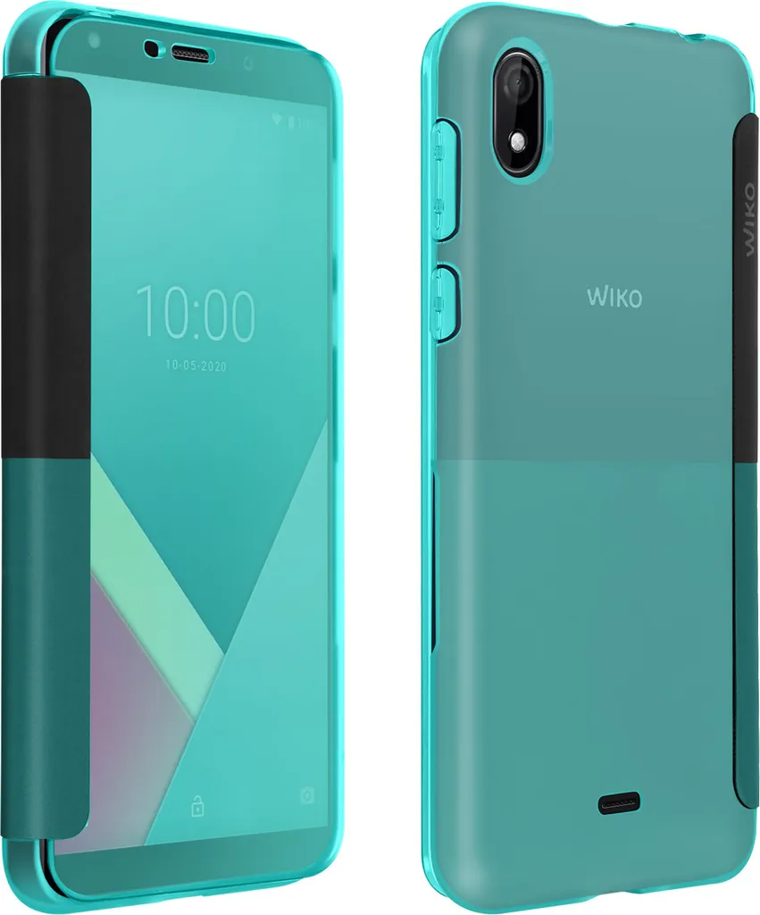 Étui à rabat pour Wiko Y61 : Protégez votre écran partout en vert