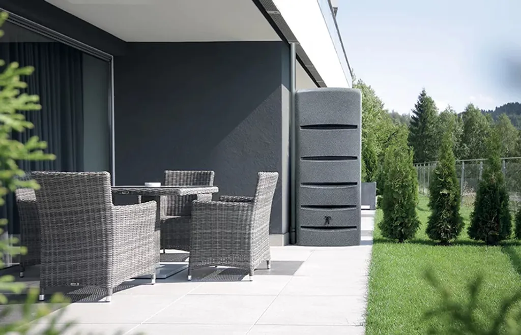 Cuve POSEIDON 260 L gris : réservoir d'eau carré compact et résistant - 4