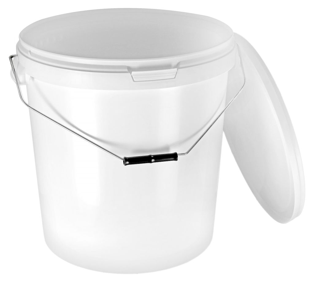 BenBow Seau avec couvercle 30L x5 blanc - qualité Image du produit 