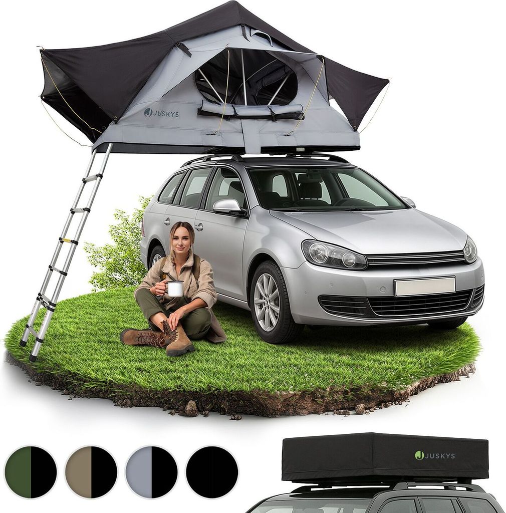 Juskys Autodachzelt Lago 120 x 210 cm - Wetterbeständig mit Produktbild 