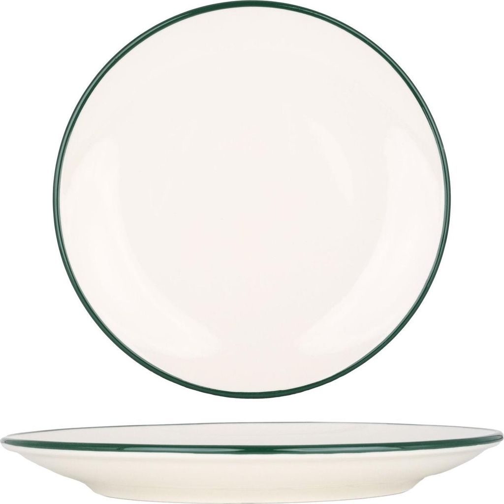 Rinart Dessertteller - Green Edge - Porzellan - 17 cm
