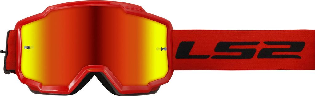 LS2 CHARGER casque de motocross rouge iridium lentille Image du produit 