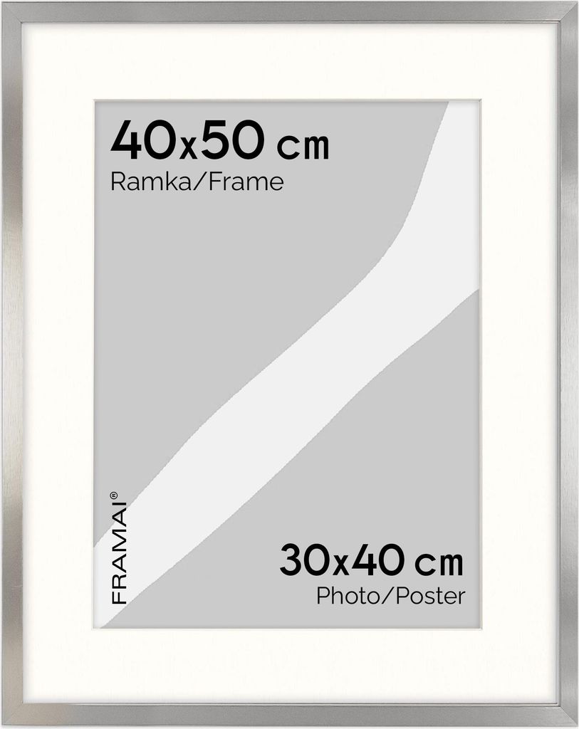 A product image of a picture frame with text overlays indicating dimensions and product information.