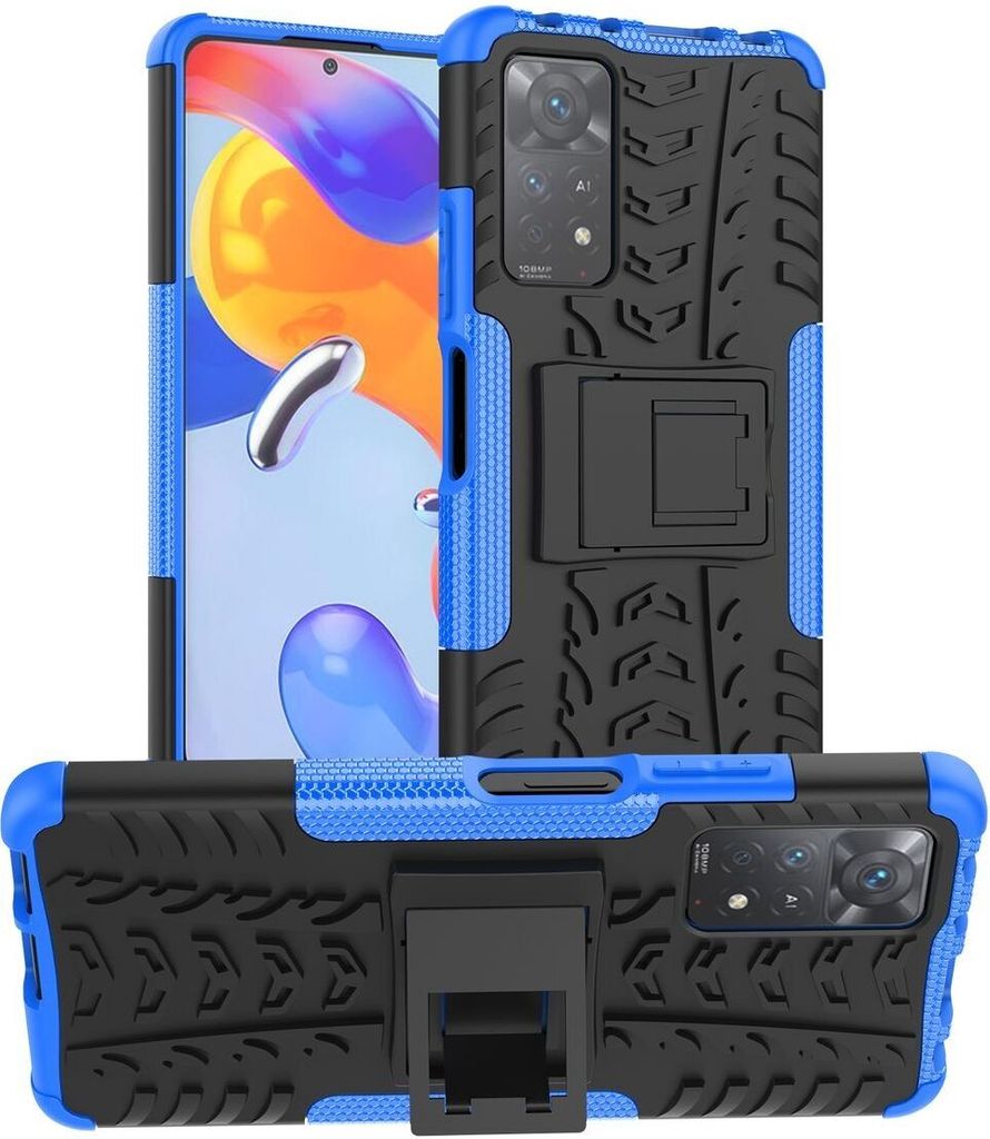 König Design Hülle kompatibel mit Xiaomi Redmi Note 11 Pro 5G Kunststoff Soft Handyhülle - Handy Case Blau